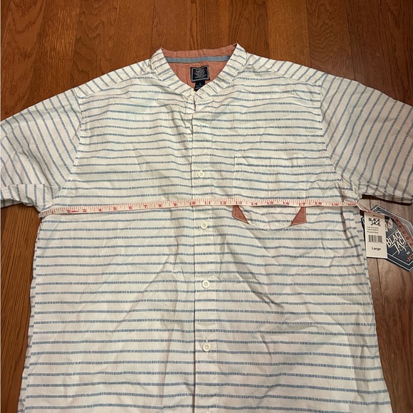 NWT Black Jack striped button down shirt. Size large. Preppy casual beach style. - Picture 4 of 6